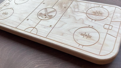 Hockey Rink Shape Charcuterie Board | Cutting Board | Serving Cheese Board | Own Logo | Maple | Cherry | Walnut | Custom | Personalized