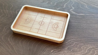 Women's Field Lacrosse Field Shape Hardwood Catchall Tray | Trivet | Serving Board | Charcuterie | Personalized | Maple | Cherry | Walnut
