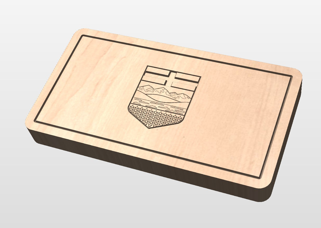 Alberta Flag Wooden Catchall Tray | Trivet | Serving Board | Charcuterie Board | Maple | Cherry | Walnut | Calgary | Edmonton | AB Canada